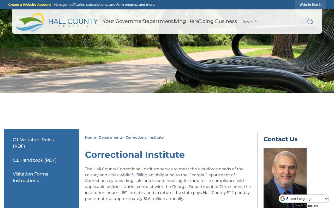 Hall County arrest records and correctional institute distinction