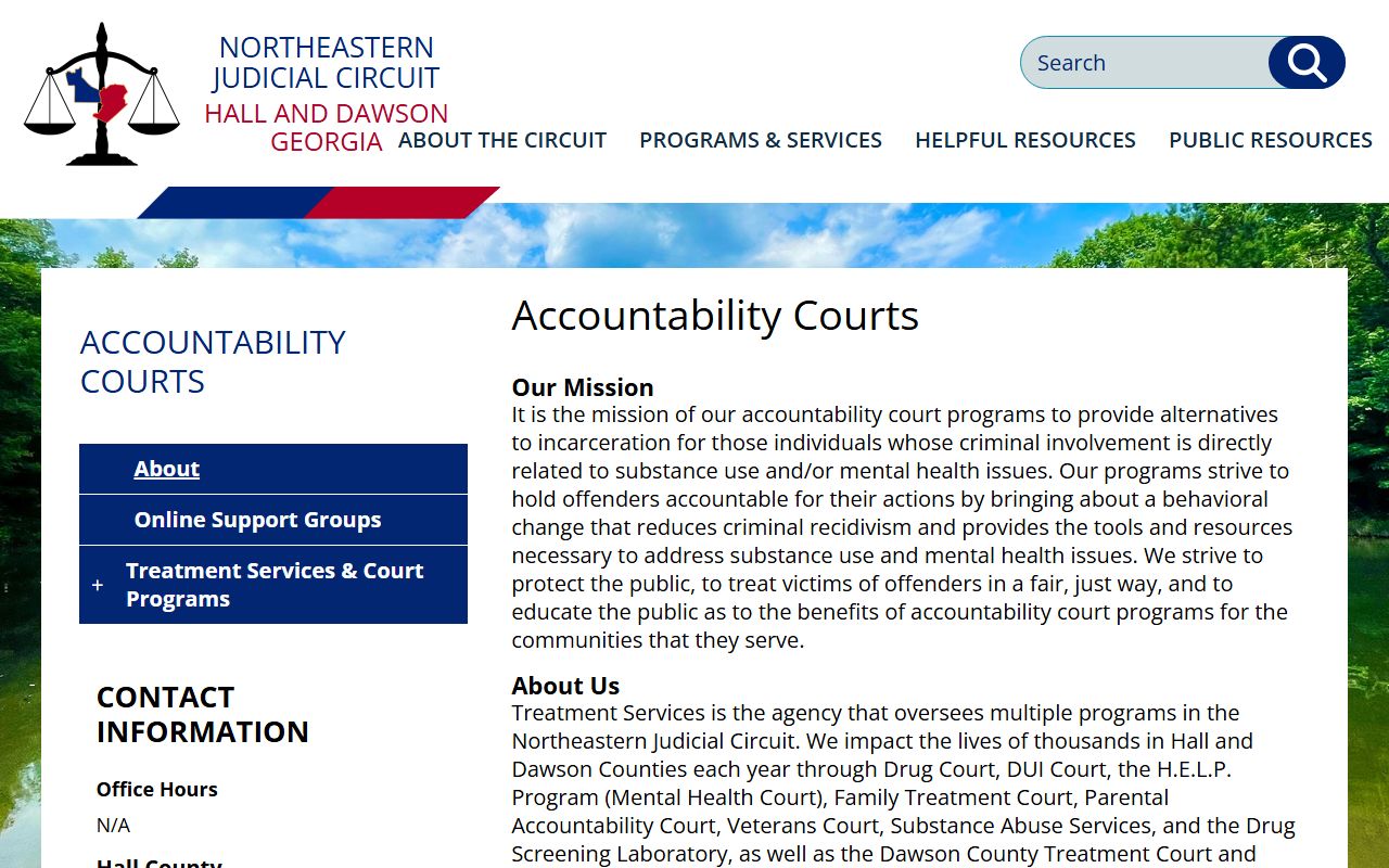 Hall County criminal court records accountability courts overview