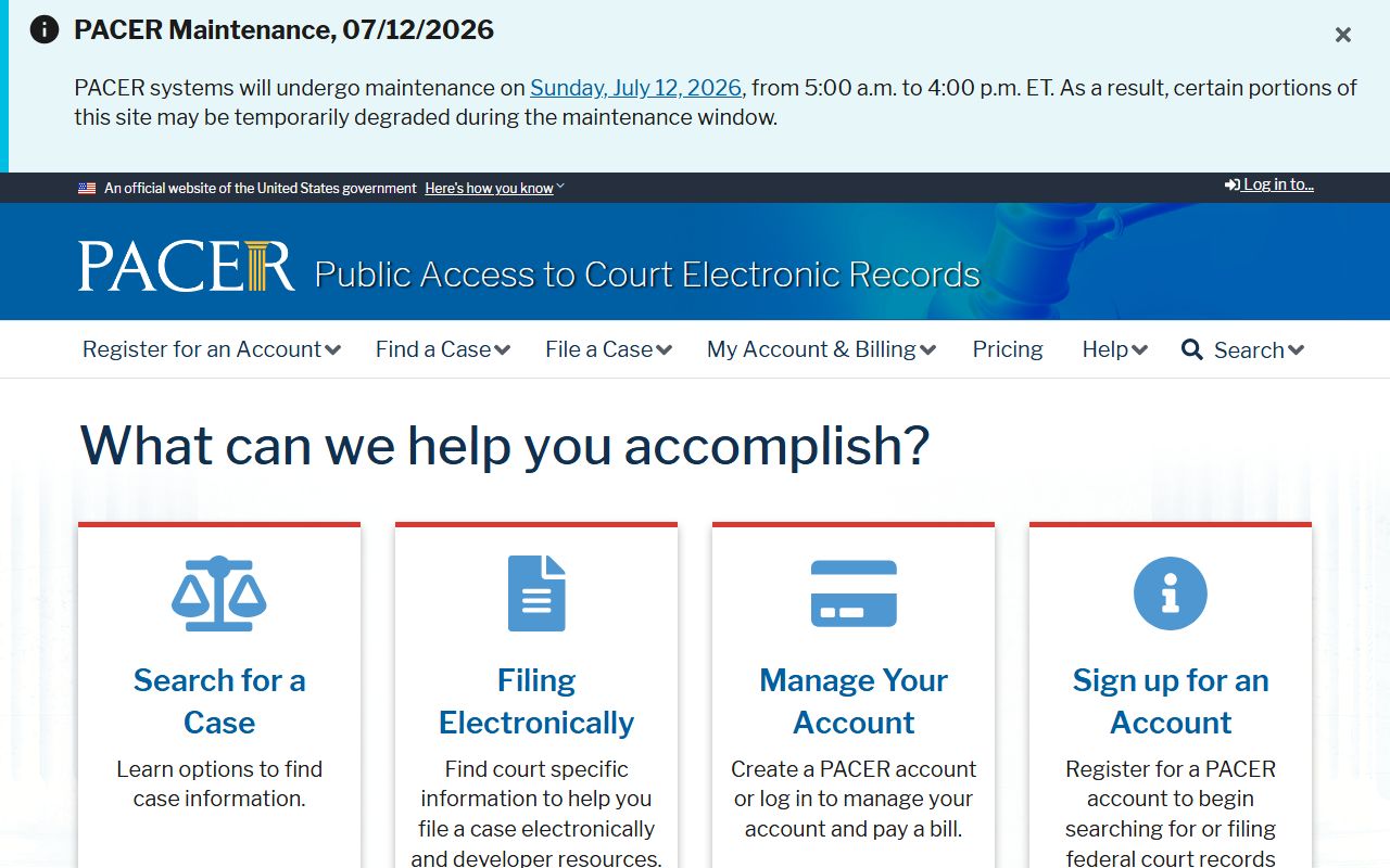 Hall County Superior Court records and PACER federal record access