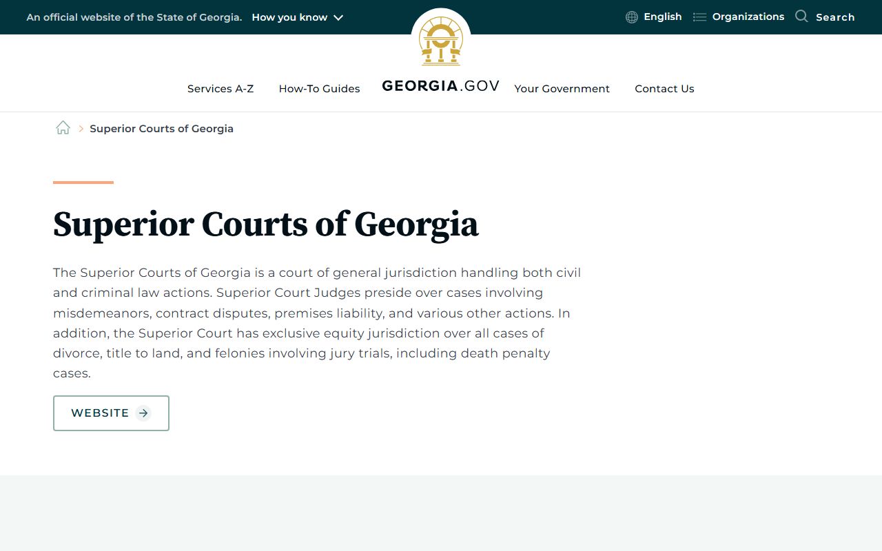 Hall County divorce records Superior Court jurisdiction