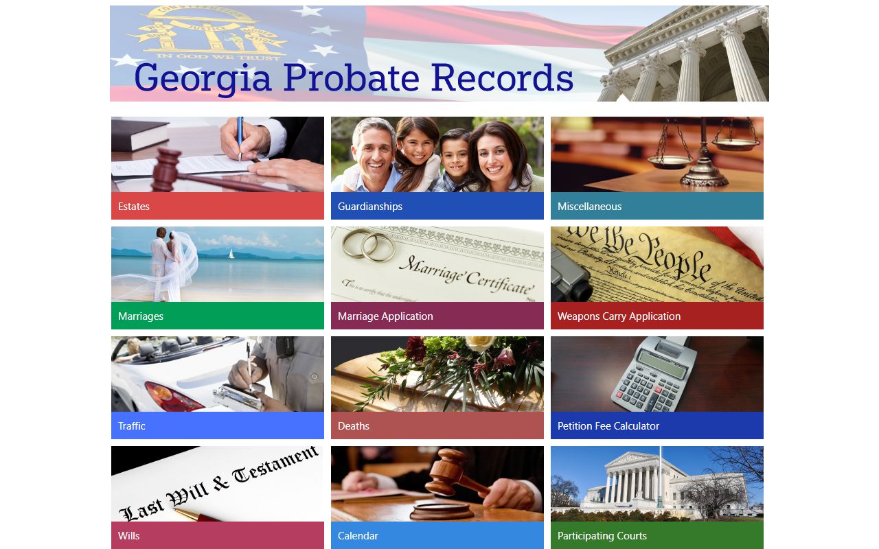 Hall County probate records Georgia Probate Records portal